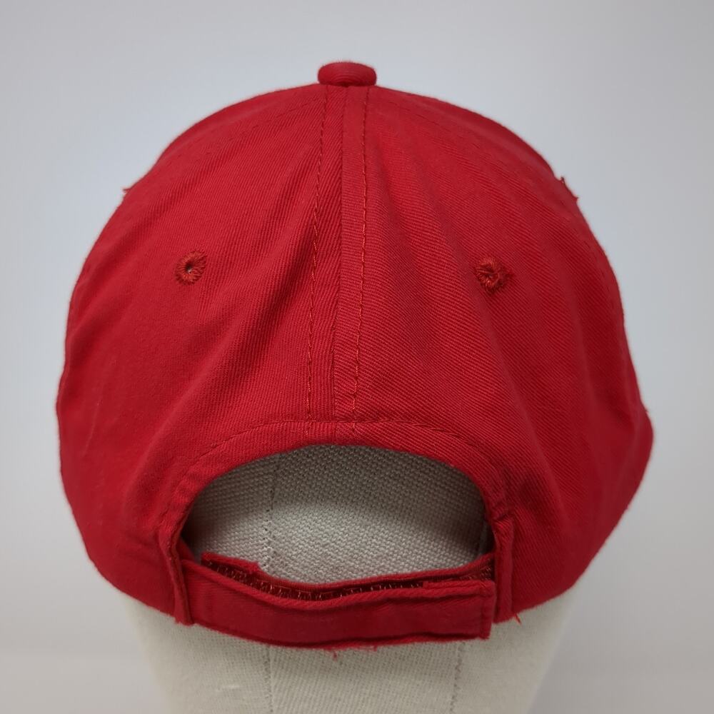 Outdoor Cap Strapback Hat Solid Red One Size Adju… - image 6